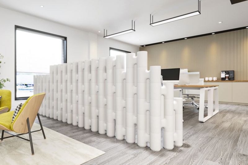 Acoustic room divider for office